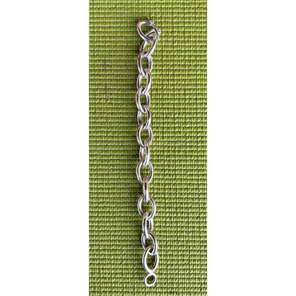 Vintage Peruvian 950 Sterling Silver Heavy Chain Link Bracelet 40g - Picture 3 of 13
